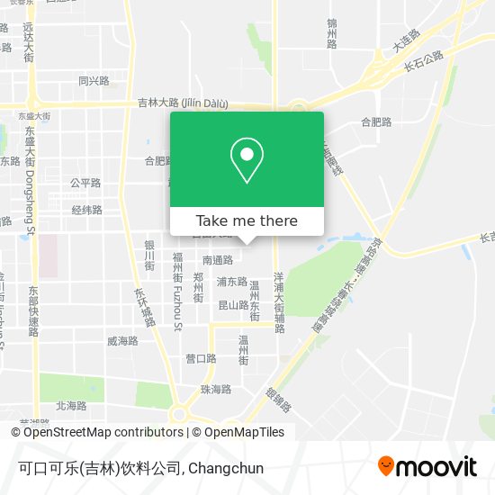 可口可乐(吉林)饮料公司 map