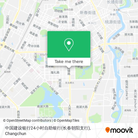 中国建设银行24小时自助银行(长春朝阳支行) map