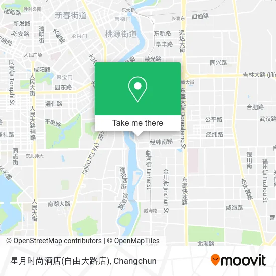 星月时尚酒店(自由大路店) map