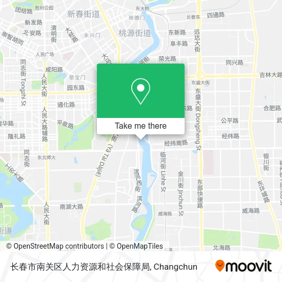 长春市南关区人力资源和社会保障局 map