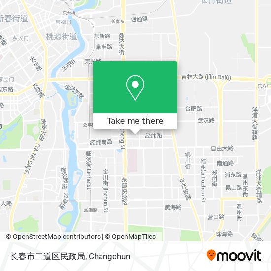 长春市二道区民政局 map