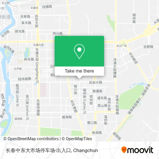 长春中东大市场停车场-出入口 map