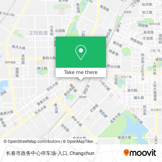长春市政务中心停车场-入口 map