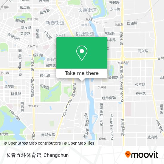 长春五环体育馆 map