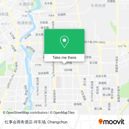 红事会商务酒店-停车场 map