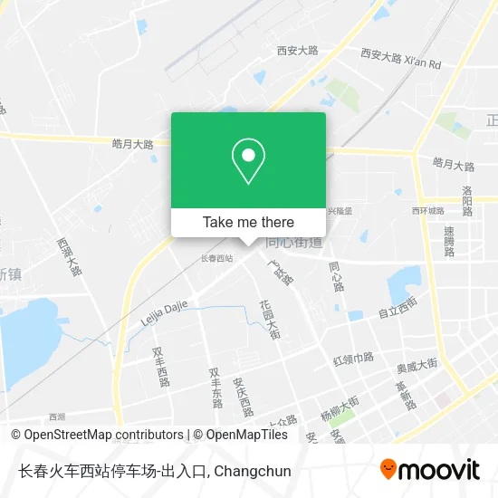 长春火车西站停车场-出入口 map