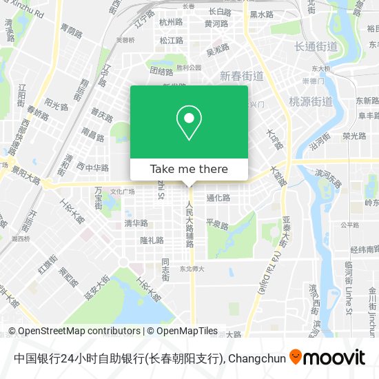 中国银行24小时自助银行(长春朝阳支行) map