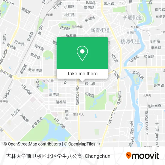 吉林大学前卫校区北区学生八公寓 map