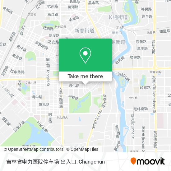 吉林省电力医院停车场-出入口 map