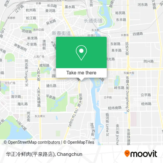 华正冷鲜肉(平泉路店) map