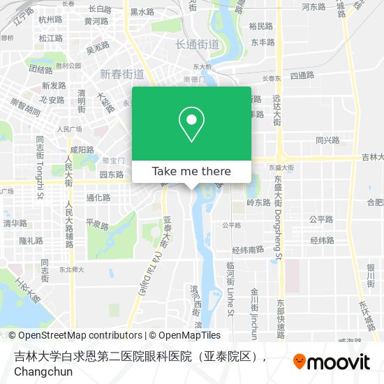 吉林大学白求恩第二医院眼科医院（亚泰院区） map