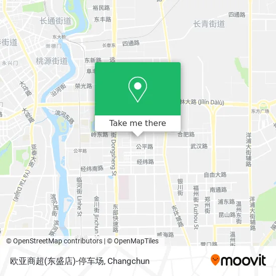 欧亚商超(东盛店)-停车场 map