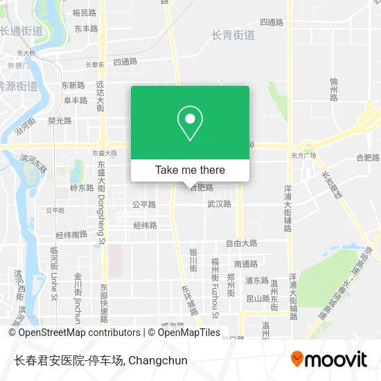 长春君安医院-停车场 map