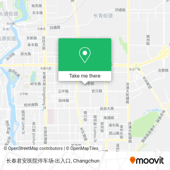 长春君安医院停车场-出入口 map
