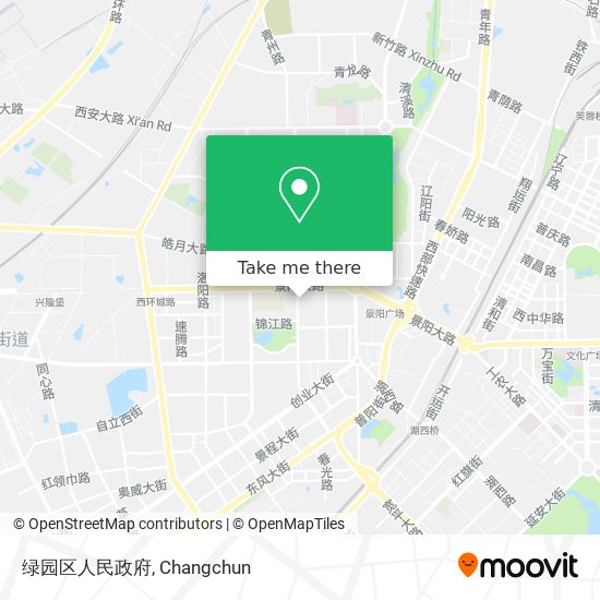 绿园区人民政府 map