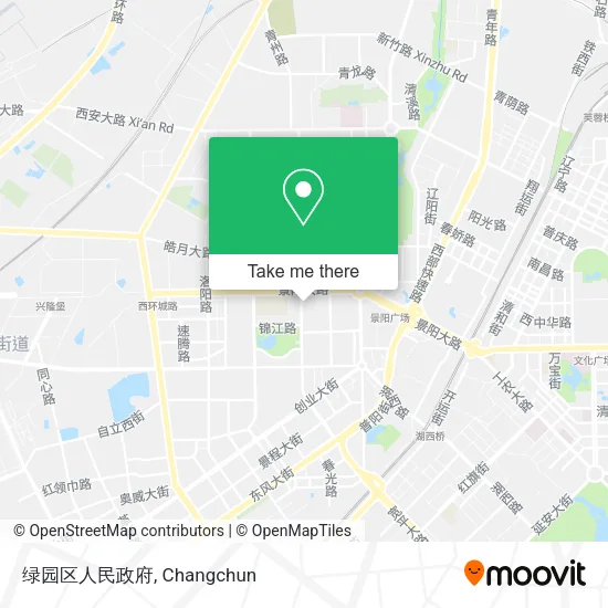 绿园区人民政府 map