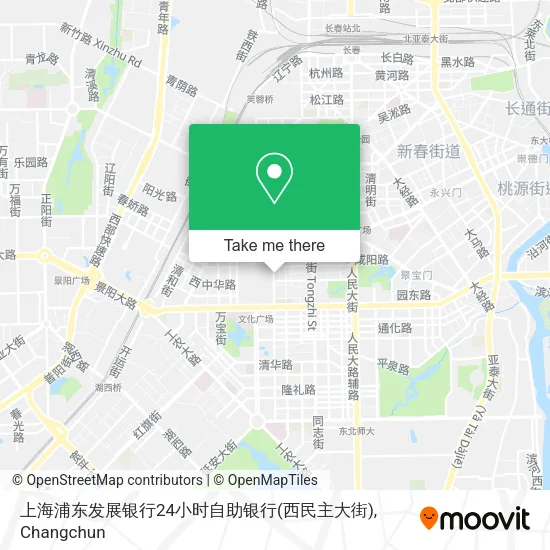 上海浦东发展银行24小时自助银行(西民主大街) map