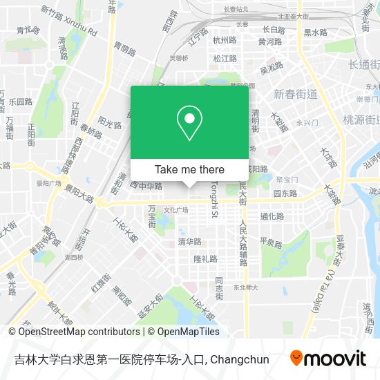 吉林大学白求恩第一医院停车场-入口 map