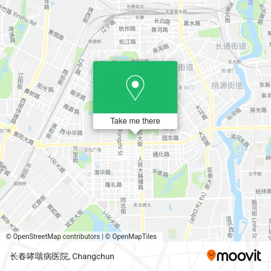 长春哮喘病医院 map
