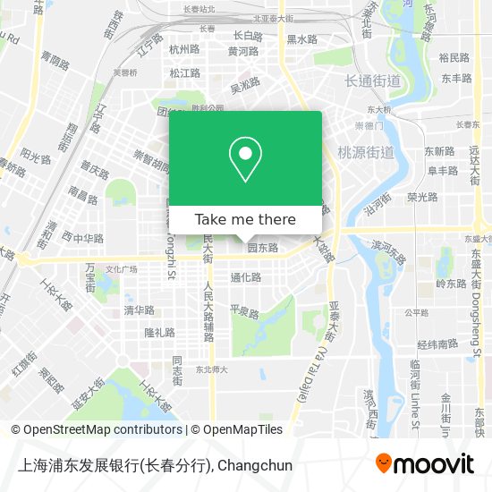 上海浦东发展银行(长春分行) map