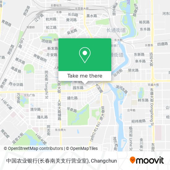 中国农业银行(长春南关支行营业室) map