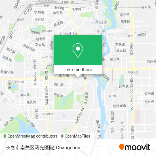 长春市南关区曙光医院 map