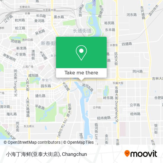 小海丁海鲜(亚泰大街店) map