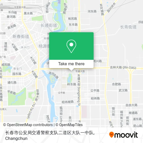长春市公安局交通警察支队二道区大队一中队 map