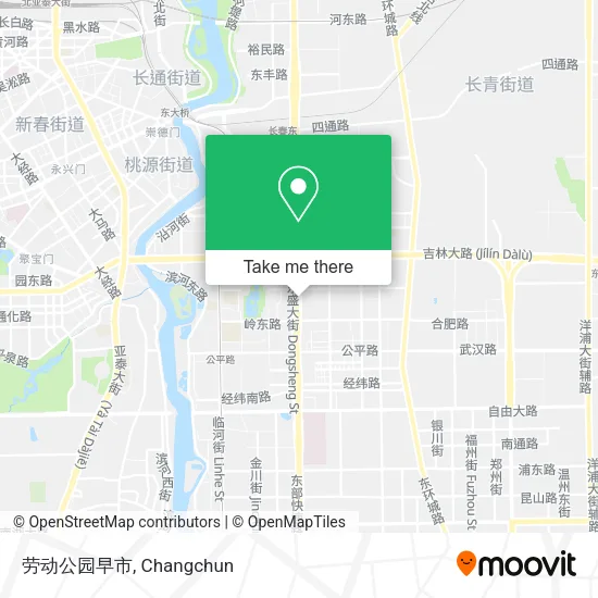 劳动公园早市 map