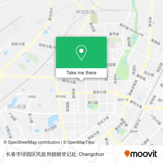 长春市绿园区民政局婚姻登记处 map