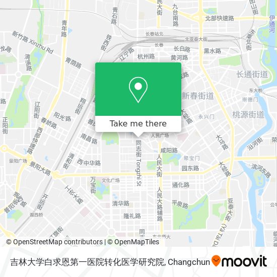 吉林大学白求恩第一医院转化医学研究院 map