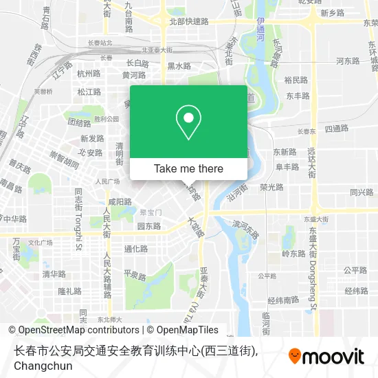 长春市公安局交通安全教育训练中心(西三道街) map