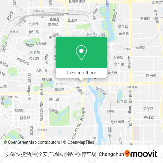 如家快捷酒店(全安广场民康路店)-停车场 map