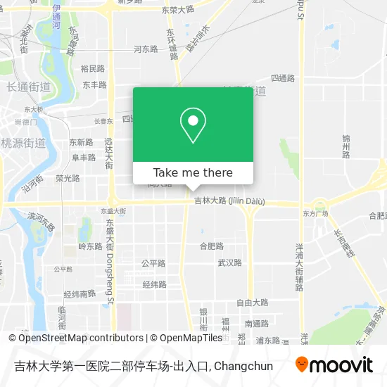 吉林大学第一医院二部停车场-出入口 map