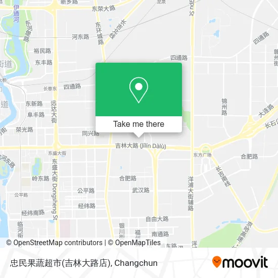 忠民果蔬超市(吉林大路店) map