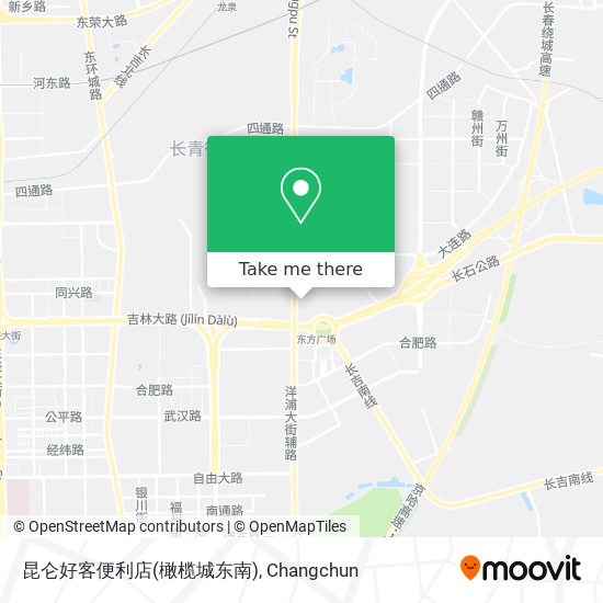 昆仑好客便利店(橄榄城东南) map