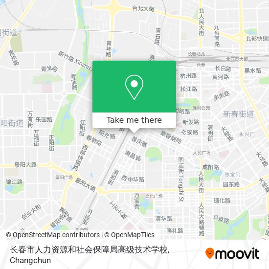 长春市人力资源和社会保障局高级技术学校 map