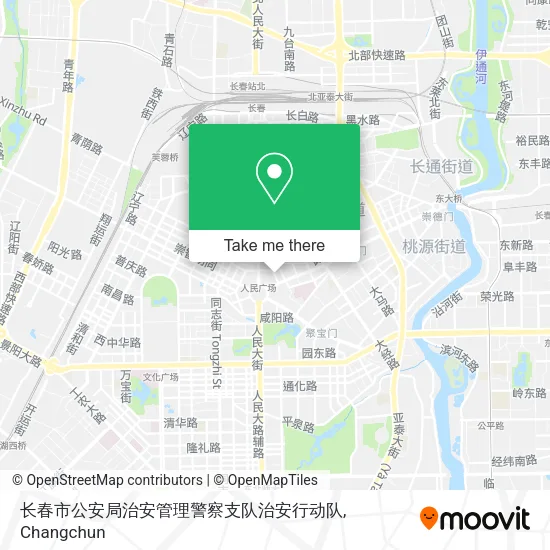 长春市公安局治安管理警察支队治安行动队 map