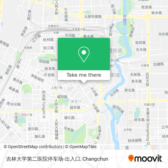 吉林大学第二医院停车场-出入口 map