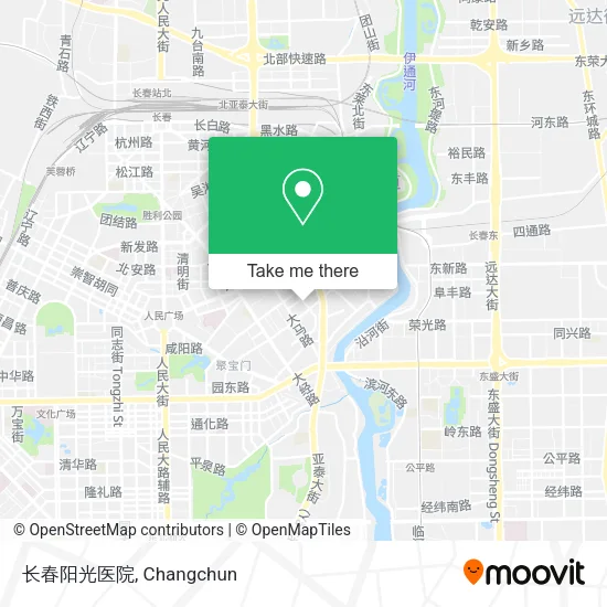 长春阳光医院 map