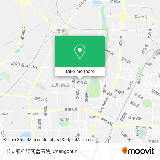 长春颈椎腰间盘医院 map