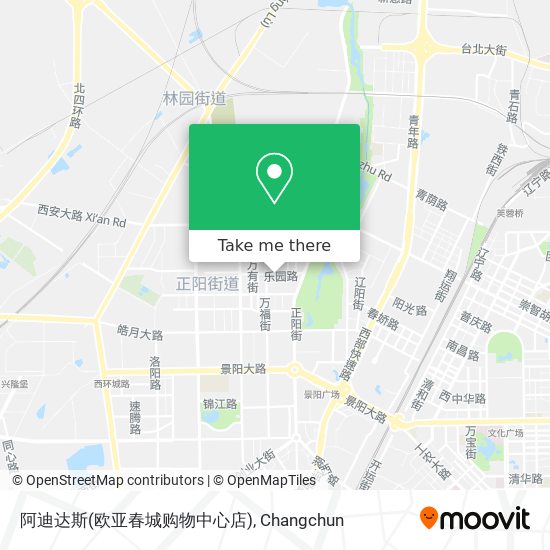 阿迪达斯(欧亚春城购物中心店) map