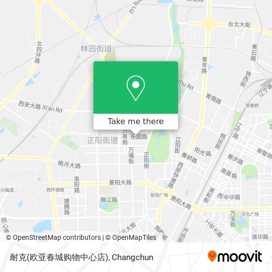 耐克(欧亚春城购物中心店) map