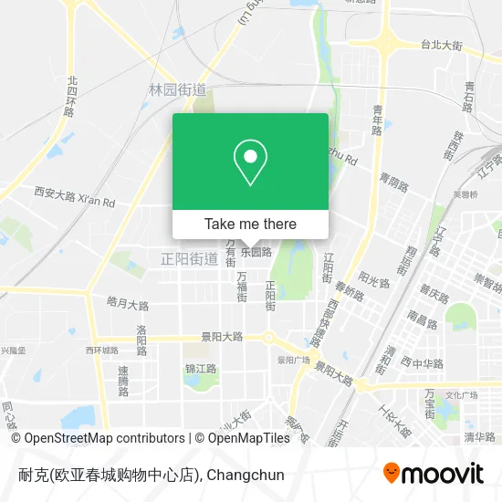 耐克(欧亚春城购物中心店) map