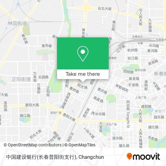 中国建设银行(长春普阳街支行) map