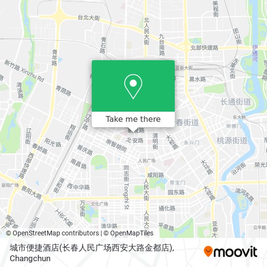 城市便捷酒店(长春人民广场西安大路金都店) map