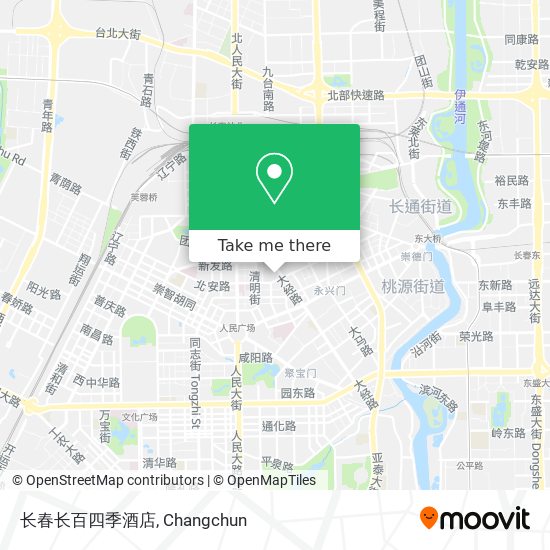 长春长百四季酒店 map