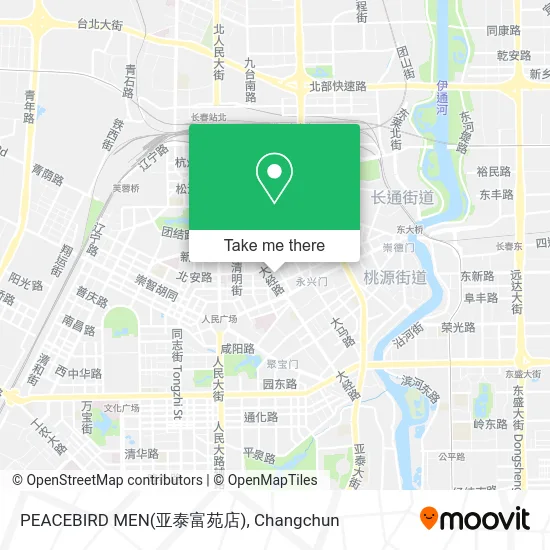 PEACEBIRD MEN(亚泰富苑店) map