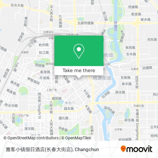 雅客小镇假日酒店(长春大街店) map