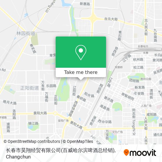 长春市昊翔经贸有限公司(百威哈尔滨啤酒总经销) map